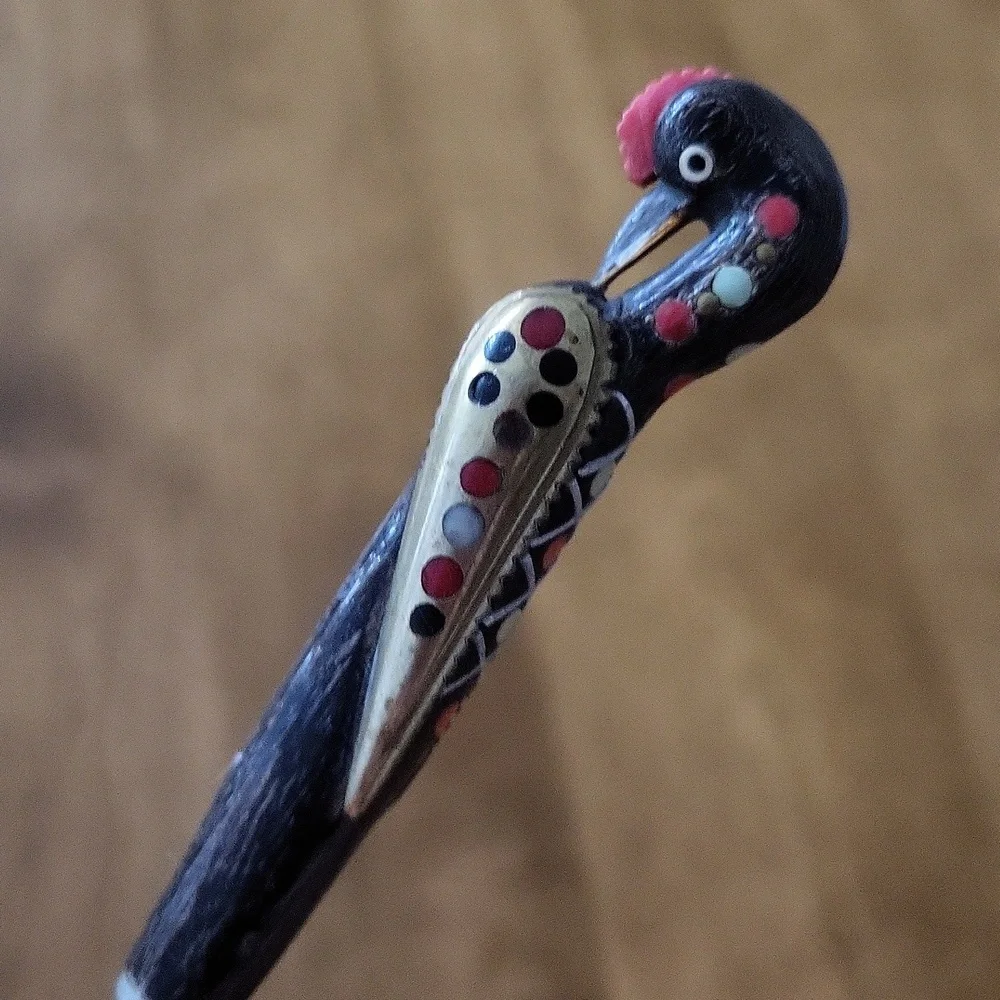 Vintage Haddad Jezzine Carved Phoenix Bird Handle Spoon
